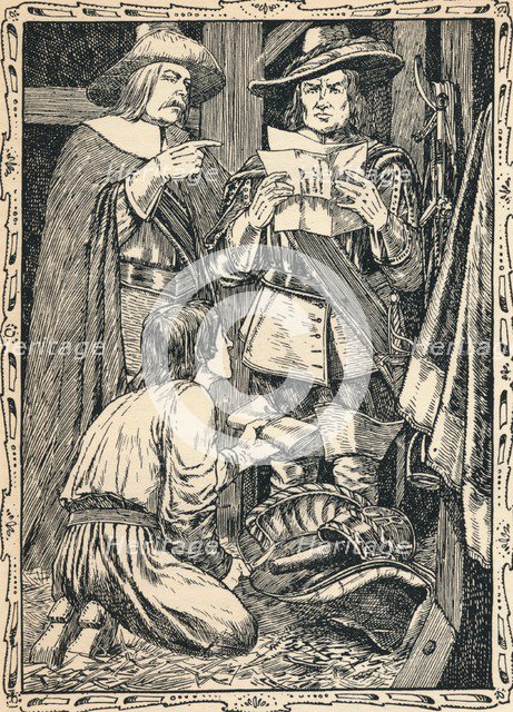 Finding Charles First's Correspondence, 1902. Artist: Patten Wilson