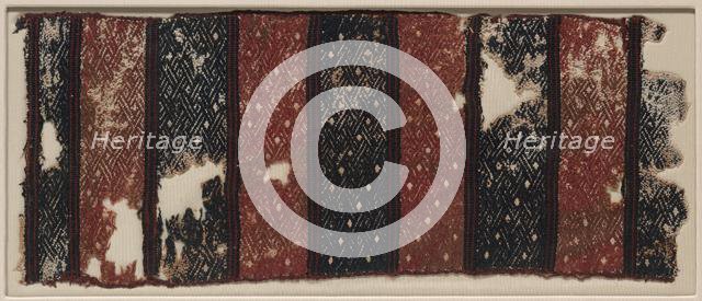 Textile Fragment with Interlace Pattern, 700-400 BC. Creator: Unknown.