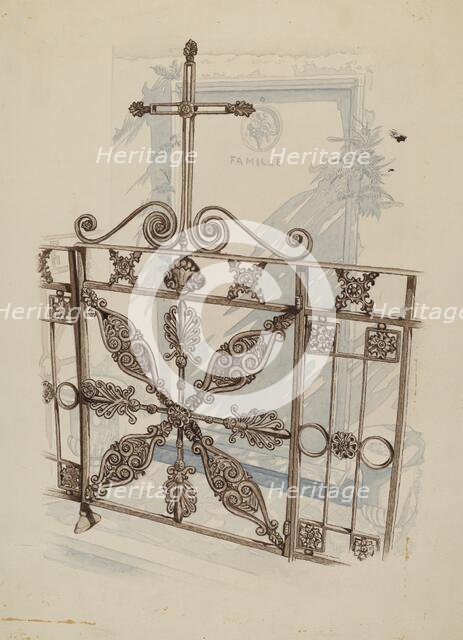 Iron Fence and Railing, c. 1936. Creator: Joseph L. Boyd.