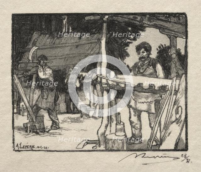 Le Fabricant de lattes, 1889. Creator: Auguste Louis Lepère (French, 1849-1918).