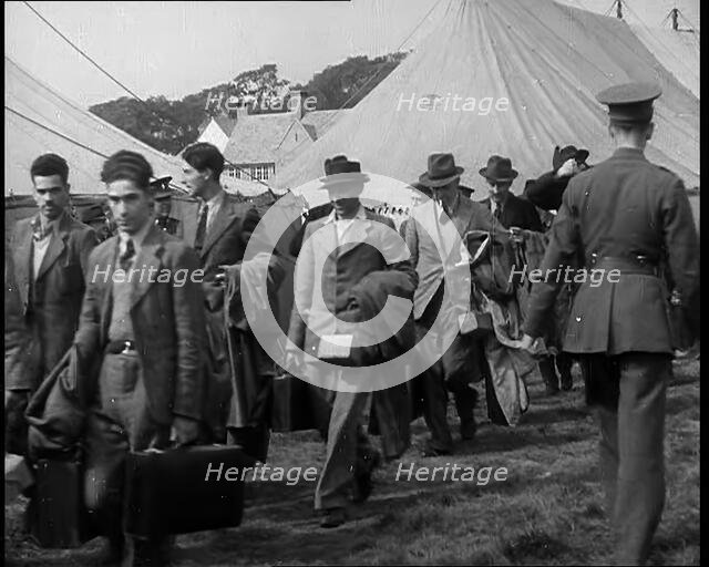 Aliens Walking to an Internment Camp, 1940. Creator: British Pathe Ltd.