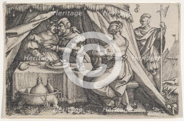 Judith and Holofernes Dining. Creator: Georg Pencz.