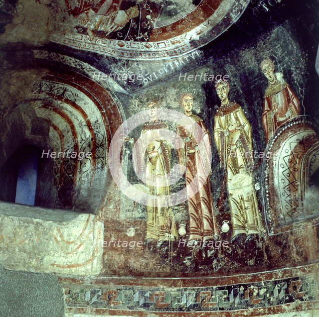 Fragment of the Paintings of Sant Quirze Pedret (Berguedà), 12th century mural.