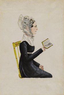 Portrait of Elizabeth Sweitzer Musser, ca. 1826. Creator: Jacob Maentel.