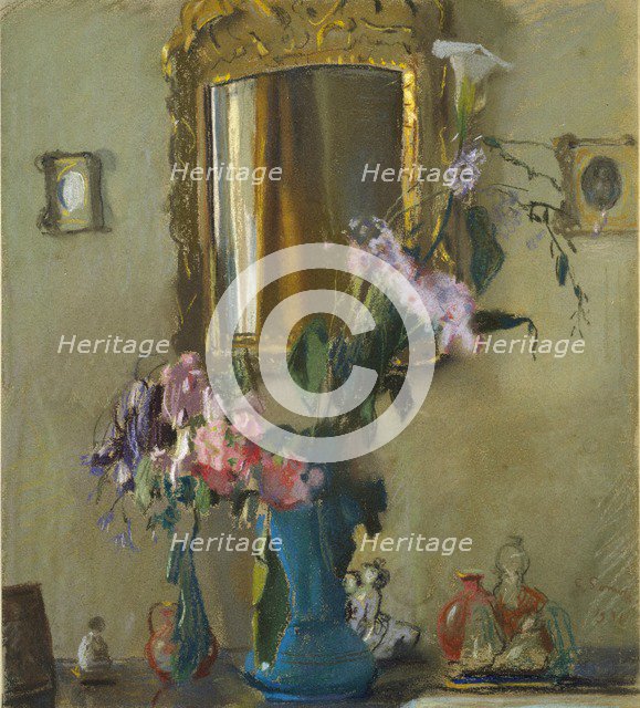 Still Life: An Interior, 1931. Artist: Konstantin Somov.