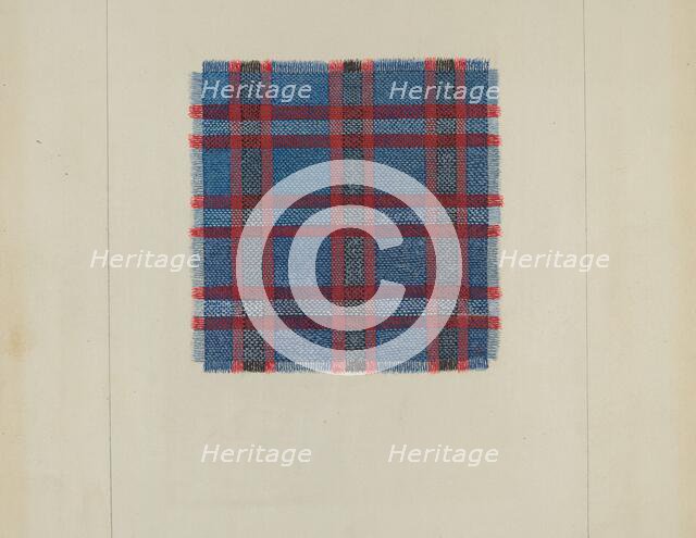 Plaid Homespun, c. 1937. Creator: Frank J Mace.