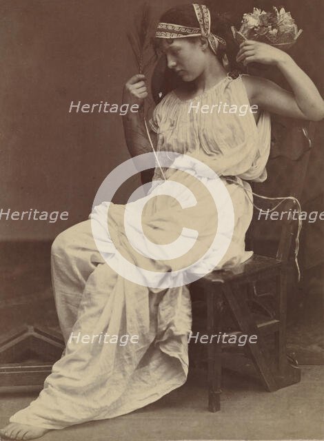 Flora Contemplating Vanity, 1860. Creator: Oscar Gustav Rejlander.