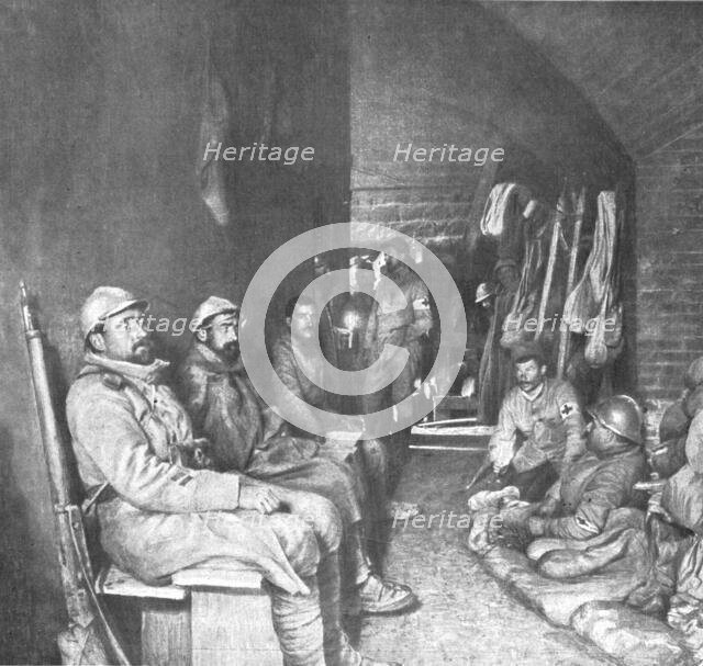 'Dans les forts reconquis de Douaumont et de Vaux; couloir de l'infirmerie dans le fort de..., 1916. Creator: Unknown.