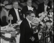 Anthony Eden Giving a Speech at  a Dinner, 1930s. Creator: British Pathe Ltd.