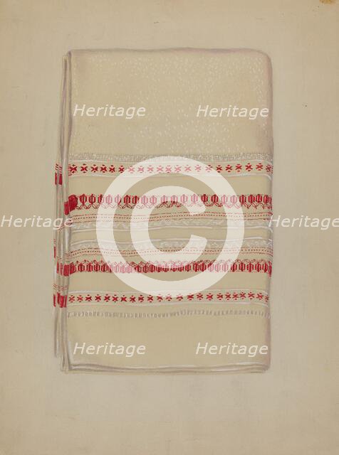 Cotton Towel, c. 1937. Creator: Eva Wilson.