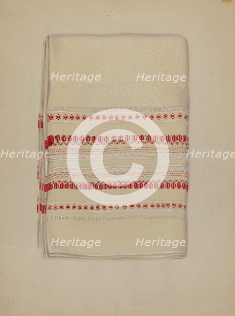 Cotton Towel, c. 1937. Creator: Eva Wilson.