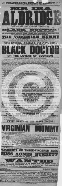 Mr Ira Aldridge, the celebrated African tragedian, c1860-11-06. Creator: Unknown.