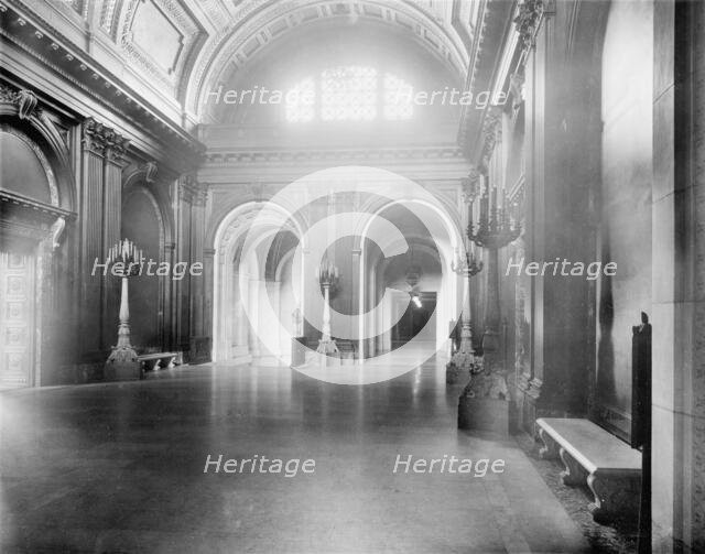Hall, third floor, the New York Public Library, between 1911 and 1920. Creator: Unknown.