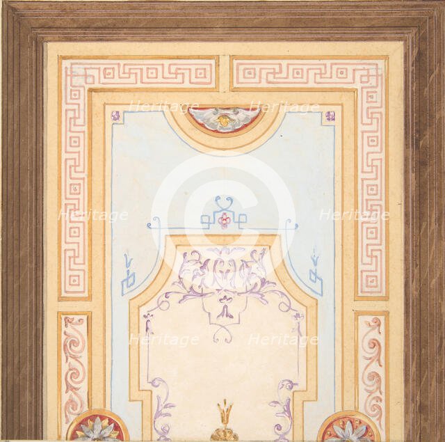 Design for a ceiling, second half 19th century. Creators: Jules-Edmond-Charles Lachaise, Eugène-Pierre Gourdet.