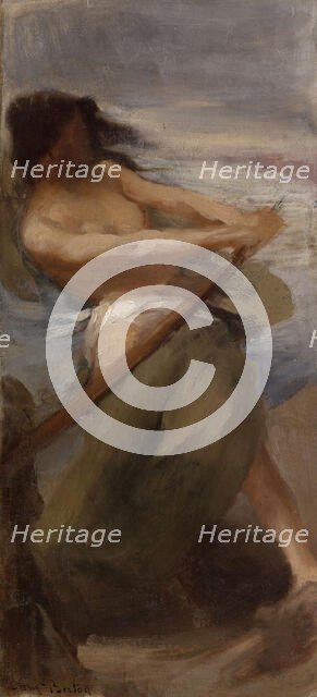 Esquisse pour le salon des Sciences de l'Hôtel de Ville de Paris : L'Eau, between 1889 and 1890. Creator: Armand Berton.