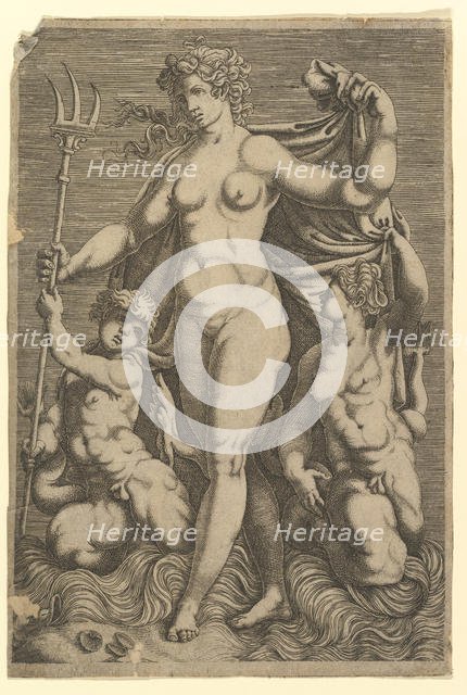 Thetis Standing with Two Tritons. Creator: Unknown.