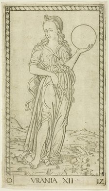 Urania, plate twelve from Apollo and the Muses, c.1465. Creator: Unknown.