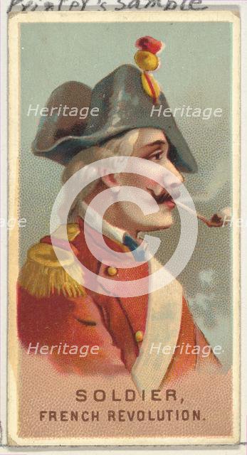 Soldier, French Revolution, from World's Smokers series (N33) for Allen & Ginter Cigarette, 1888. Creator: Allen & Ginter.