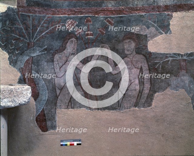  'Adam and Eve', wall Painting from the church of Sant Sadurní d'Osormort (Osona).