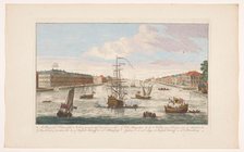 View of the Neva River in Saint Petersburg seen from the west side, 1745-1794. Creator: Anon.