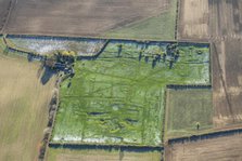 The earthwork remains of part of the deserted medieval village of Gainsthorpe...Lincolnshire, 2024 Creator: Robyn Andrews.