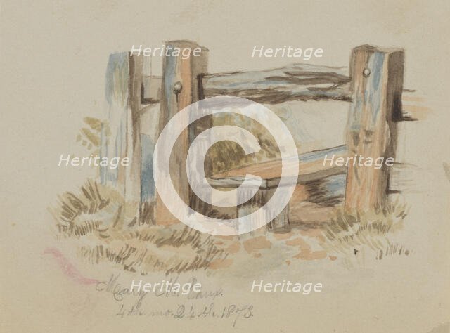 Untitled (Stile), 1873. Creator: Mary Vaux Walcott.