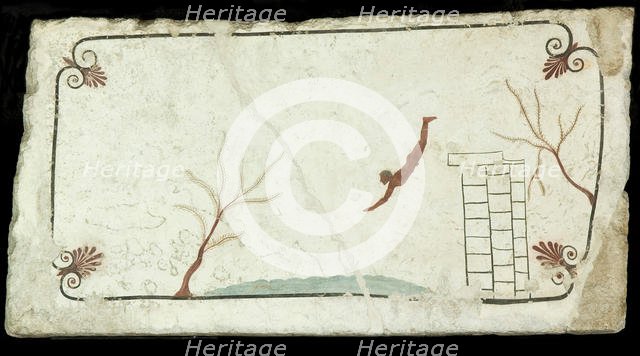 The Diver. Tomb of the Diver (Tomba del Tuffatore), ca 470 BC. Creator: Classical Antiquities.