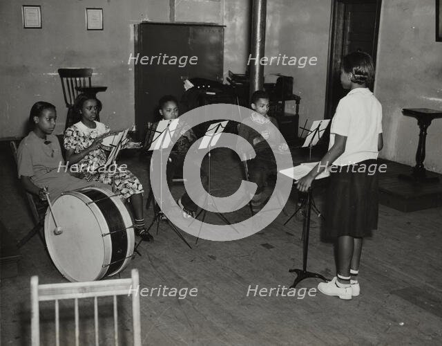 Central Brooklyn Music Center, percussion students, 1938. Creator: Unknown.