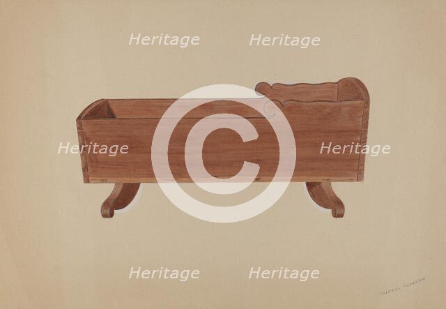 Doll Cradle, c. 1938. Creator: Therkel Anderson.