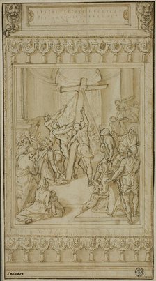 Saint Helena Kneeling before the True Cross, c.1582. Creator: Cesare Nebbia.
