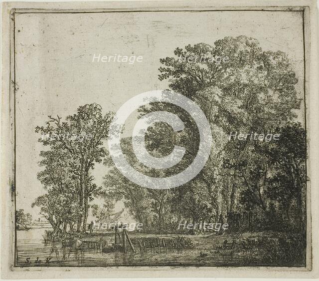 Woods Near a Canal, 1640-50. Creator: Simon de Vlieger.