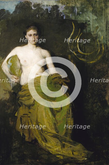Half Draped Figure, ca. 1885. Creator: Abbott Handerson Thayer.