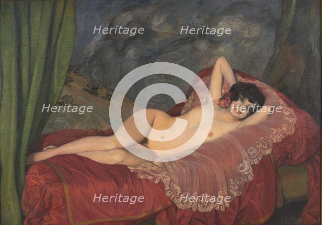 Red Nude, 1922. Creator: Zuloaga y Zabaleto, Ignacio (1870-1945).