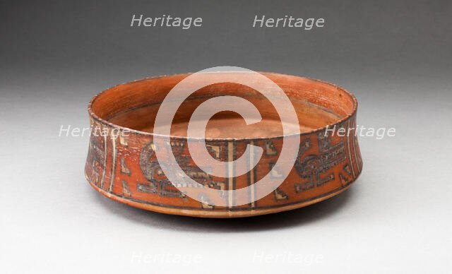 Miniature Straight-sided Bowl with Abstract Aligator Motif, A.D. 1450/1532. Creator: Unknown.