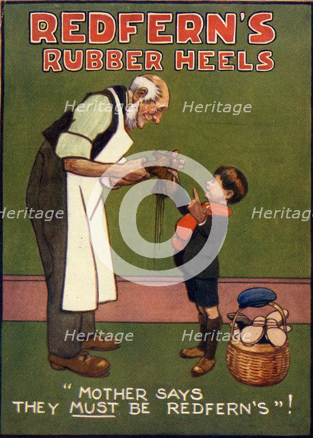 Redfern's Rubber heels, 1910s. Artist: Unknown