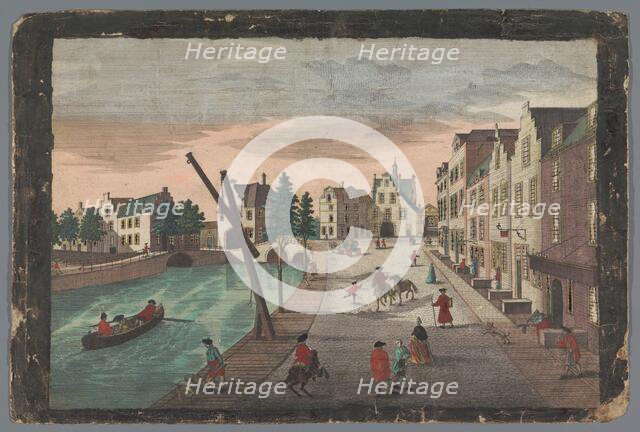 View of the Rotterdam gate and the Ketelpoort in Delft, 1742-1801. Creator: Anon.