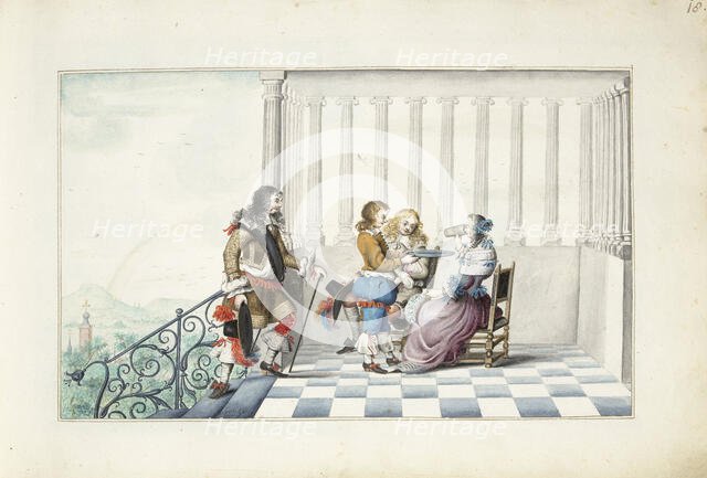 Company on a terrace, 1660-1661. Creator: Gesina ter Borch.