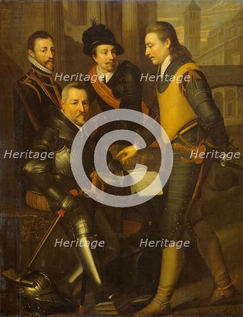 Group Portrait of the Four Brothers of William I, Prince of Orange: Jan, Hendrik..., c1630. Creator: Wybrand Simonsz. de Geest the Elder.