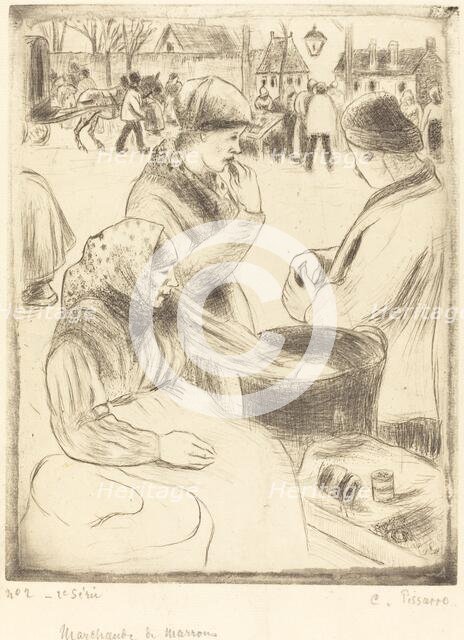 Chestnut Vendors (Marchands de marrons), 1878. Creator: Camille Pissarro.