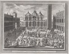 The Carnival of Venice, from: Thesaurus Antiquitatum et Historiarum Italiae, vol. IX, 1722. Creator: Pieter van der Aa.