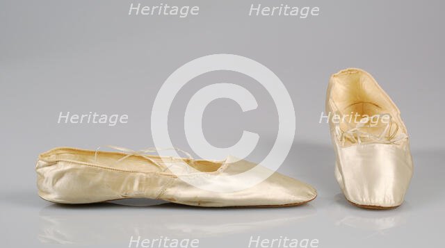 Wedding slippers, American, 1856. Creator: Unknown.