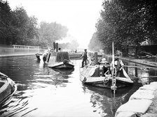 Boats on Regent's Canal, London, c1905. Artist: Unknown