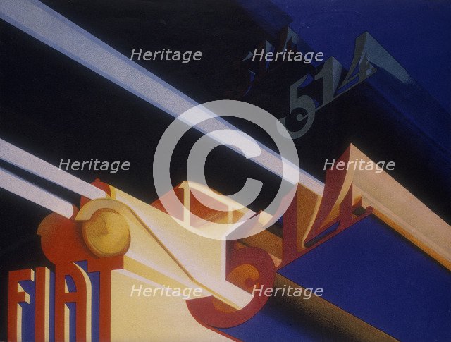 Poster advertising Fiat cars, 1931. Artist: Unknown