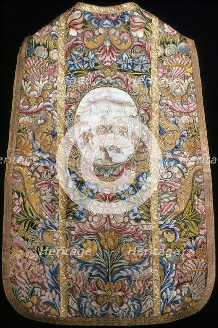 Chasuble with Medallion Depicting John the Baptist, Italy, 1575/1625. Creator: Unknown.