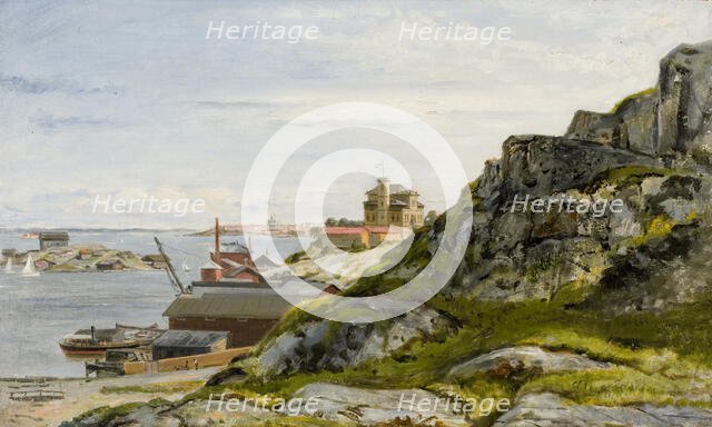 View from Eteläsatama to Suomenlinna, 1890-1899. Creator: Johan Knutson.