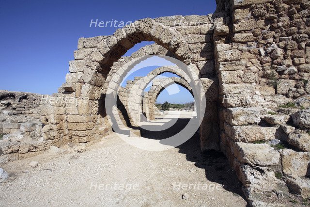 Muslim Crusader passage, Crusader City, Caesarea, Israel. Artist: Samuel Magal