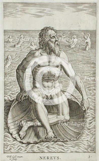 Nereus, 1586. Creator: Philip Galle.