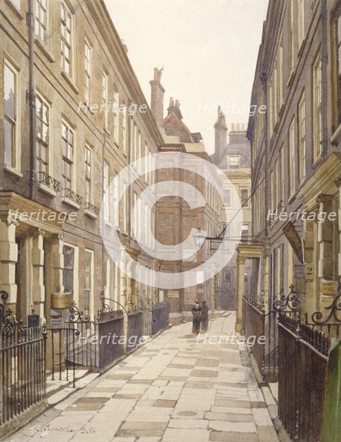 View of Catherine Court, Tower Hill, London, looking east, 1886. Artist: John Crowther