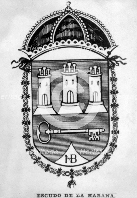 Shield of Havana, (1692), 1920s. Artist: Unknown