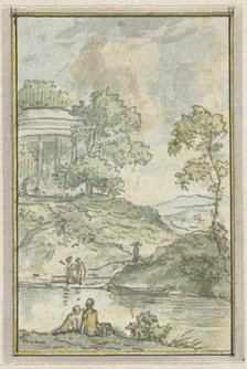 Landscape with round temple, 1752-1819. Creators: Juriaan Andriessen, Isaac de Moucheron.